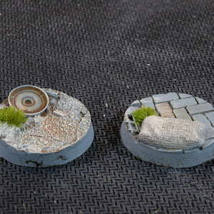 Gamers Grass Urban Warfare 25mm Round Bases x10pc Painted Resin Base