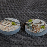 Gamers Grass Urban Warfare 25mm Round Bases x10pc Painted Resin Base
