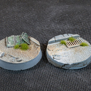 Gamers Grass Urban Warfare 32mm Round Bases x8pcs Painted Resin Base