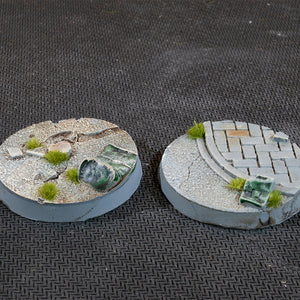 Gamers Grass Urban Warfare 40mm Round Bases x5pcs Painted Resin Base