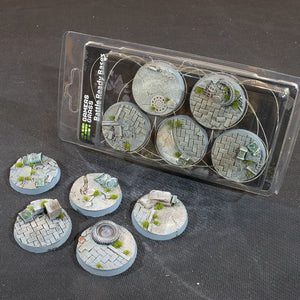 Gamers Grass Urban Warfare 40mm Round Bases x5pcs Painted Resin Base