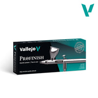 Vallejo Profinish Airbrush 90002 Dual Action Gravity Feed 0.2 & 0.3mm 3 Cups
