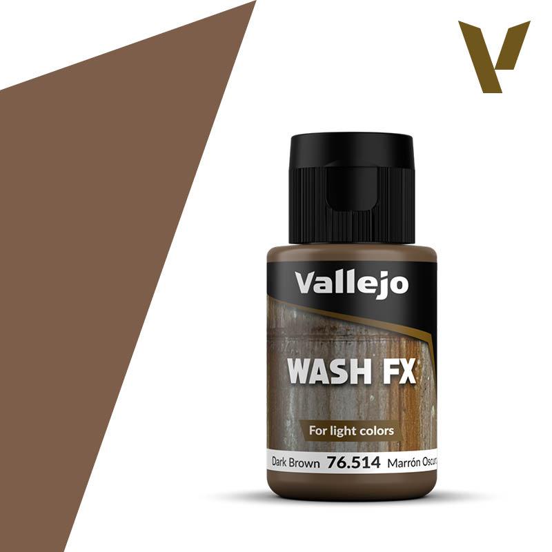 Vallejo AV 76.513 76.514 Dark Brown Wash 35ml - Hobby Heaven