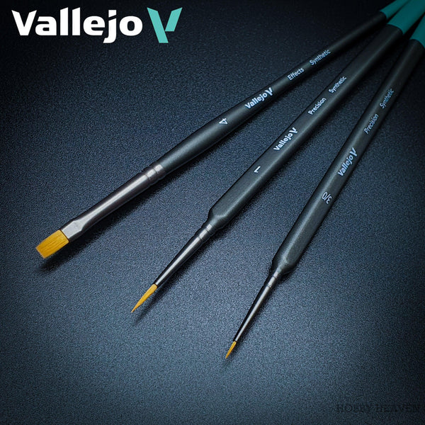 Vallejo AV Precision - Brush Starter Set Sizes 3/0, 1, 4 - Hobby Heaven