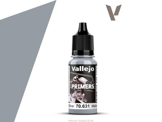 Vallejo Chainmail Silver Surface Primer 17ml Polyurethane VAL70631 - Hobby Heaven