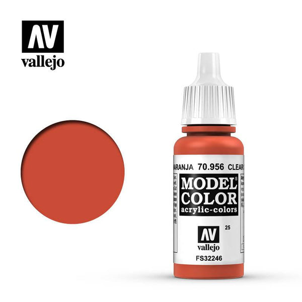 Vallejo Clear Orange Model Color 70.956 - Hobby Heaven
