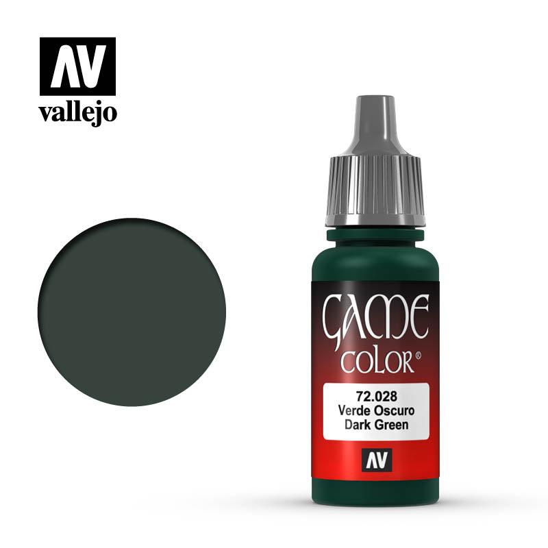 Vallejo Dark Green Game Color 17ml 72.028 - Hobby Heaven
