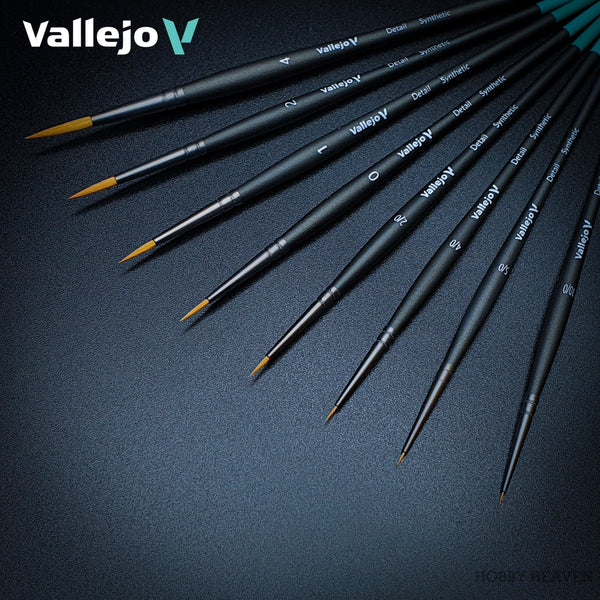 Vallejo Detail Synthetic Round Brush Series Singles Full Range - Hobby Heaven