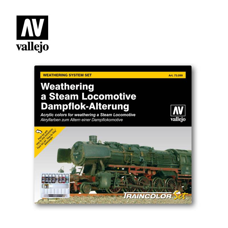 Vallejo Effects Color Paint Set Weathering a Steam Locomotive 9 Paints VAL73099 - Hobby Heaven