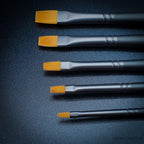 Vallejo Effects Flat Rectangular Brushes Singles Full Range - Hobby Heaven