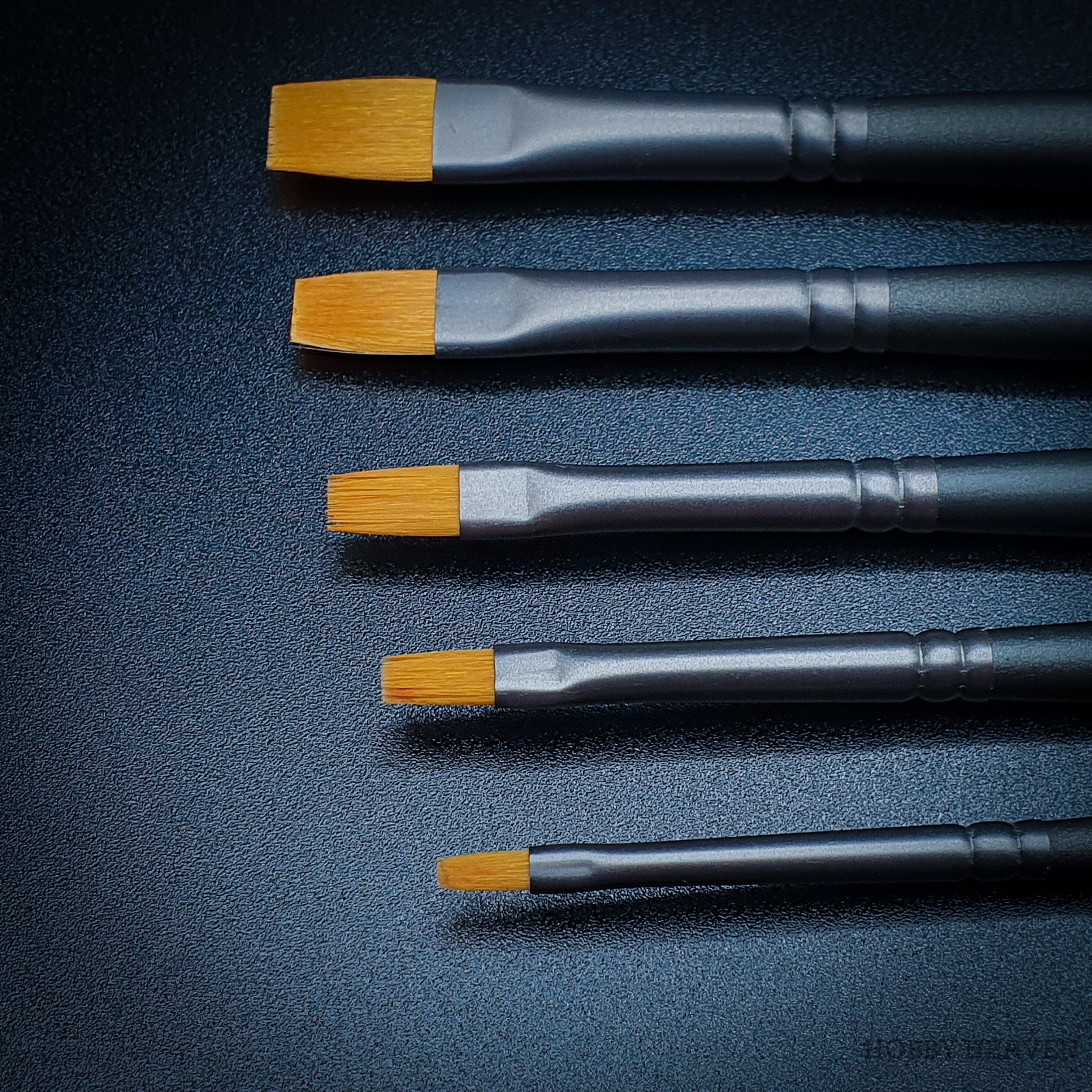 Vallejo Effects Flat Rectangular Brushes Singles Full Range - Hobby Heaven