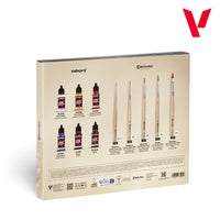 Vallejo Escoda Ultimate Miniature Set 72206 Game Color Paint & Kolinsky Brush Set
