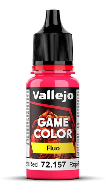 Vallejo Fluo - Fluorescent Red Game Color 17ml 72.157 - Hobby Heaven