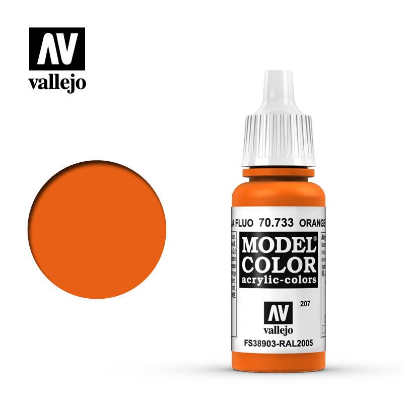 Vallejo Fluorescent Orange Model Color 17ml 70.733 - Hobby Heaven