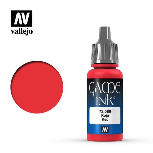Vallejo Game Ink - Red Game Color 17ml 72.086 - Hobby Heaven
