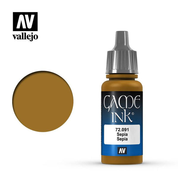 Vallejo Game Ink - Sepia Game Color 17ml 72.091 - Hobby Heaven