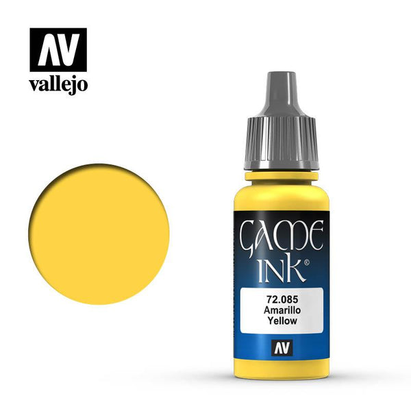 Vallejo Game Ink - Yellow Game Color 17ml 72.085 - Hobby Heaven