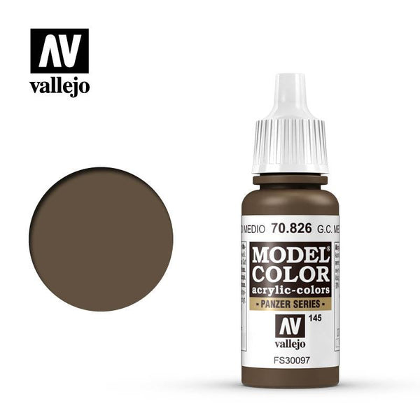 Vallejo German Cam Medium Brown Model Color 17ml 70.826 - Hobby Heaven