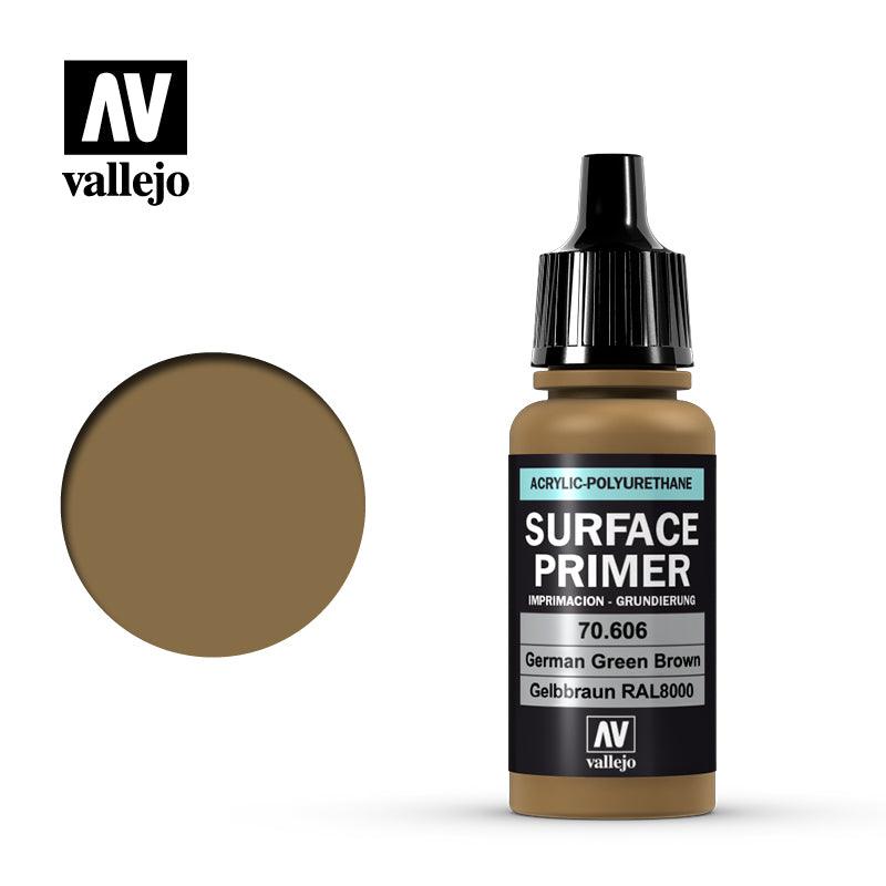 Vallejo German Green Brown (RAL 8000) Surface Primer 17ml Polyurethane VAL70606 - Hobby Heaven