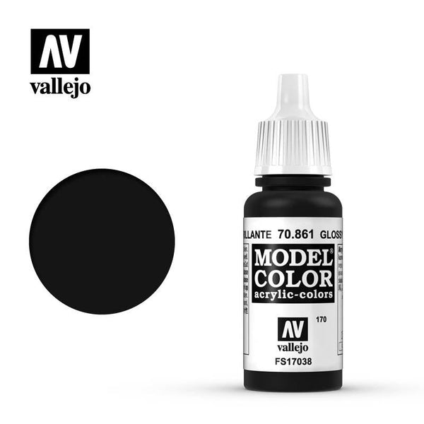 Vallejo Gloss Black Model Color 17ml 70.861 - Hobby Heaven
