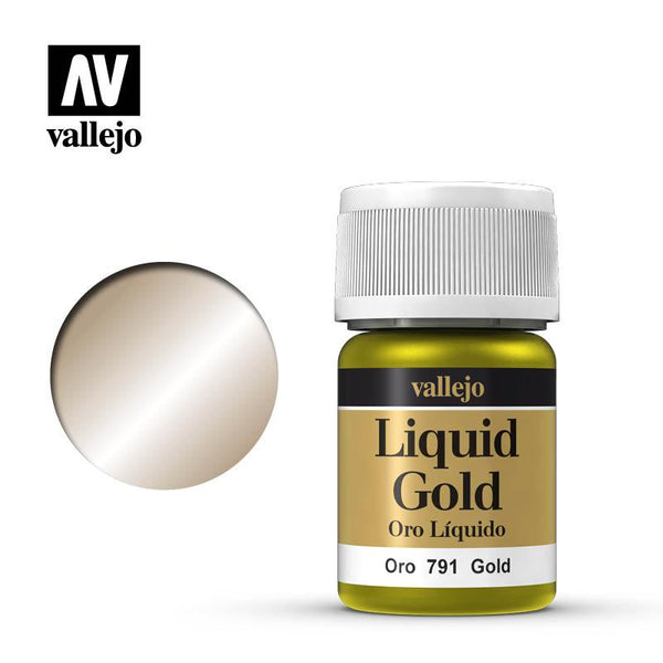 Vallejo Gold Liquid Gold Paints 35ml 70.791 - Hobby Heaven