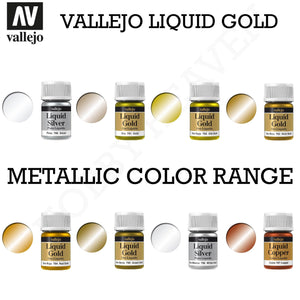 Vallejo Gold Liquid Gold Paints 35ml 70.791 - Hobby Heaven