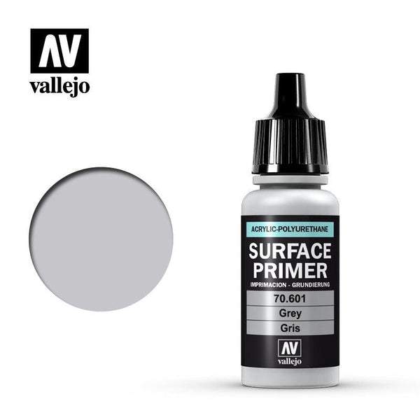 Vallejo Grey Surface Primer 17ml Polyurethane VAL70601 - Hobby Heaven
