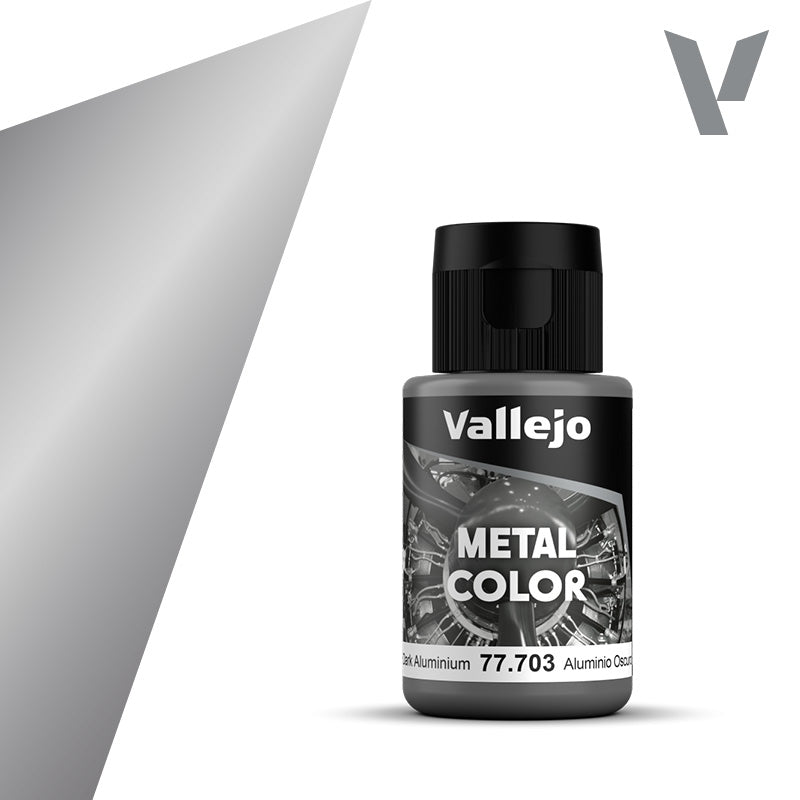 Vallejo Dark Aluminium 32ml Metal Color Paint VAL77703