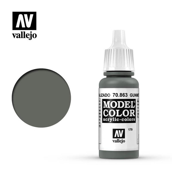 Vallejo Metallic Gunmetal Grey Model Color 17ml 70.863 - Hobby Heaven