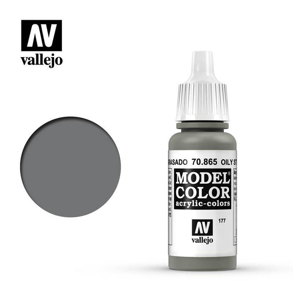 Vallejo Metallic Oily Steel Model Color 17ml 70.865 - Hobby Heaven