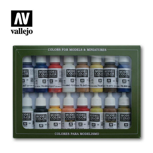 Vallejo Model Color Paint Set American Colonial 16 Paints VAL70147 - Hobby Heaven