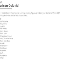 Vallejo Model Color Paint Set American Colonial 16 Paints VAL70147 - Hobby Heaven