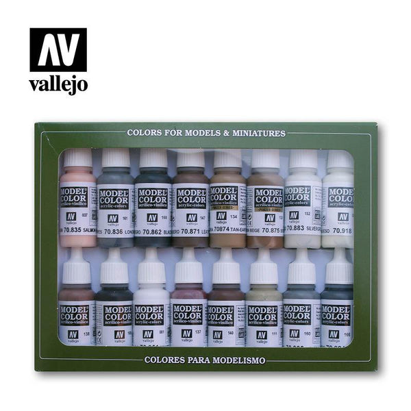 Vallejo Model Color Paint Set Equestrian Colors 16 Paints VAL70144 - Hobby Heaven