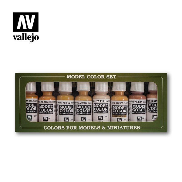 Vallejo Model Color Paint Set Face And Skin Tones 8 Paints VAL70124 - Hobby Heaven