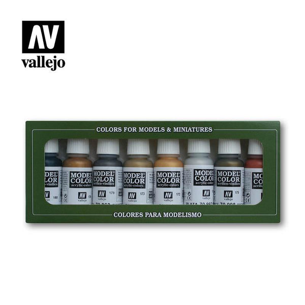 Vallejo Model Color Paint Set Metallic Colors 8 Paints VAL70118 - Hobby Heaven
