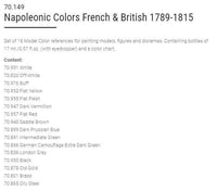 Vallejo Model Color Paint Set Napoleonic Colors French & British 1789-1815 16 Paints - Hobby Heaven
