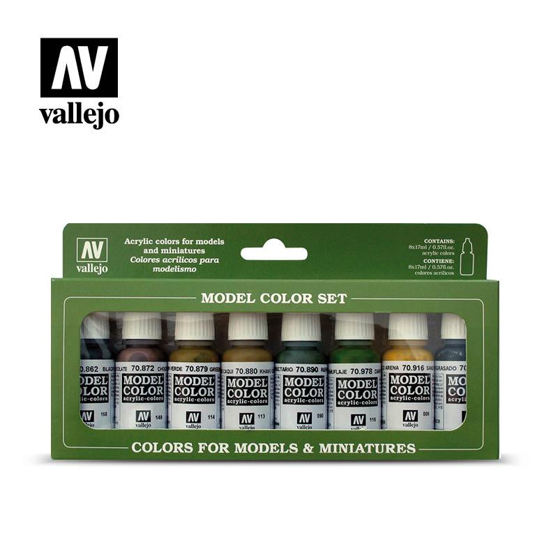 Vallejo Model Color Paint Set Panzer Colors 8 Paints VAL70108 - Hobby Heaven