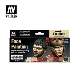 Vallejo Paint Set Face Painting 8 Paints Figure Color Series VAL70119 - Hobby Heaven