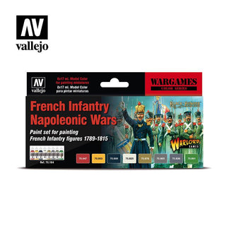 Vallejo Paint Set French Infantry Napoleonic Wars 8 Paints Wargames Color Series VAL70164 - Hobby Heaven