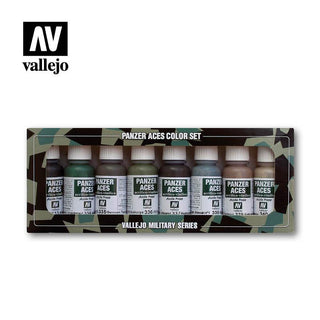 Vallejo Paint Set German Tank Crew Uniforms 8 Paints Panzer Aces Series VAL70128 - Hobby Heaven