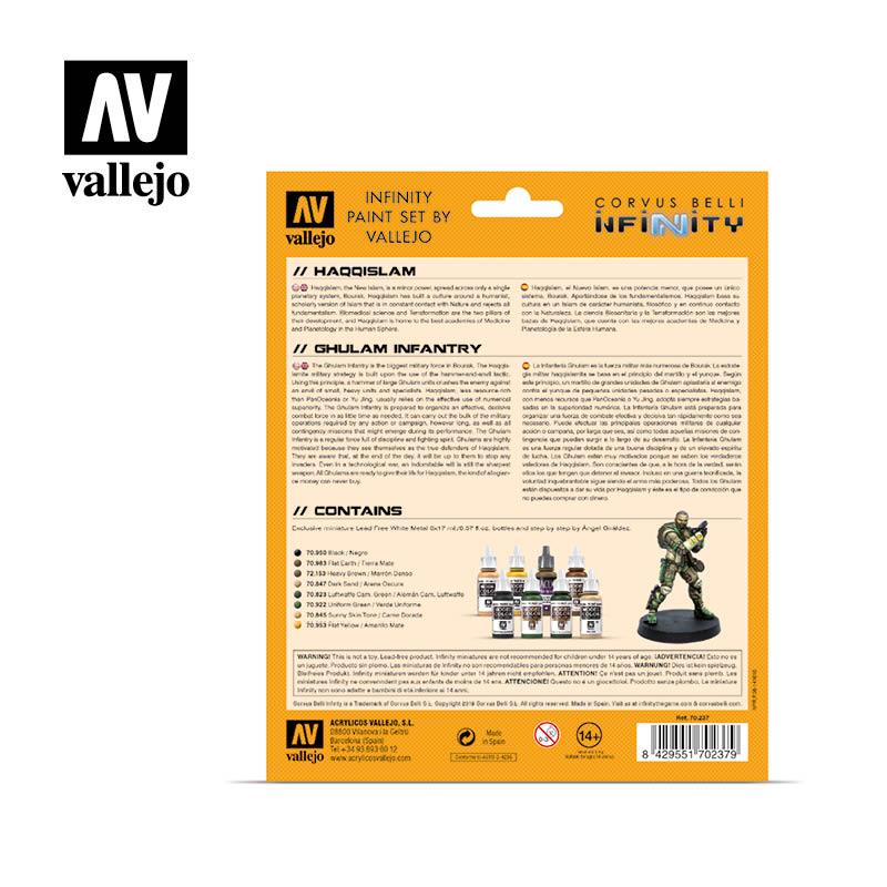 Vallejo Paint Set Haqqislam Infinity Paint Set 8 Paints + Miniature VAL70237 - Hobby Heaven