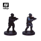 Vallejo Paint Set Lawmen by Cyberpunk Red Exclusive “Sgt. Suou” mini 8 Paints + Miniature VAL72308 - Hobby Heaven