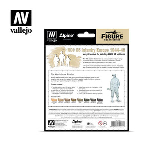 Vallejo Paint Set NCO US Infantry Europe 1944-45 8 Paints VAL70244 - Hobby Heaven