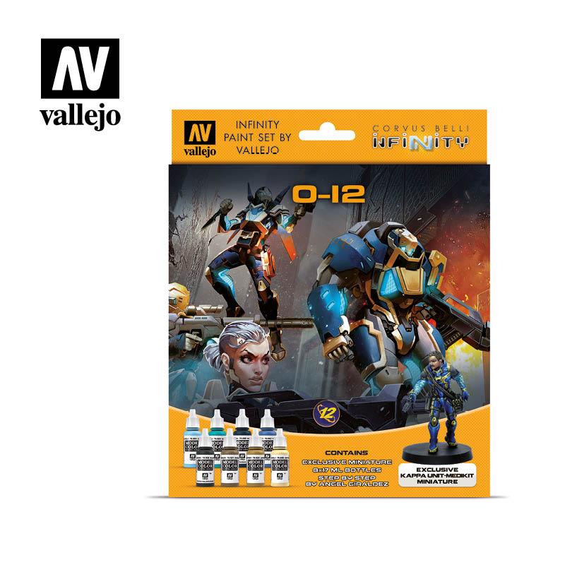 Vallejo Paint Set O-12 Infinity Paint Set 8 Paints + Miniature VAL70239 - Hobby Heaven