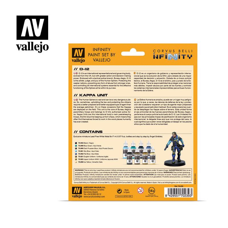 Vallejo Paint Set O-12 Infinity Paint Set 8 Paints + Miniature VAL70239 - Hobby Heaven