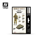 Vallejo Paint Set WWII Paint Set British Armour & Infantry 6 Paints Wargames Color Series VAL70204 - Hobby Heaven