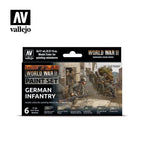 Vallejo Paint Set WWII Paint Set German Infantry 6 Paints Wargames Color Series VAL70206 - Hobby Heaven