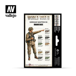 Vallejo Paint Set WWII Paint Set German Waffen SS 6 Paints Wargames Color Series VAL70207 - Hobby Heaven