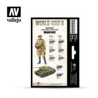 Vallejo Paint Set WWII Paint Set Soviet Armour & Infantry 6 Paints Wargames Color Series VAL70202 - Hobby Heaven