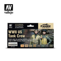 Vallejo Paint Set WWII US Tank Crew 8 Paints Figure Color Series VAL70186 - Hobby Heaven